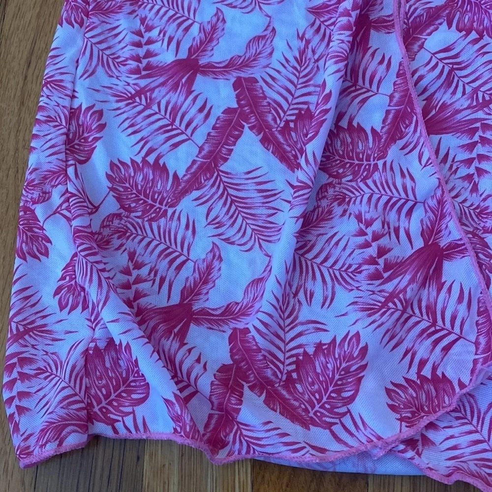 SHEIN Girls Pink and White Floral Coverup Size 14Y
